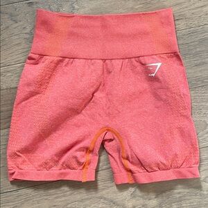 Gymshark Orange Athletic Shorts with Logo